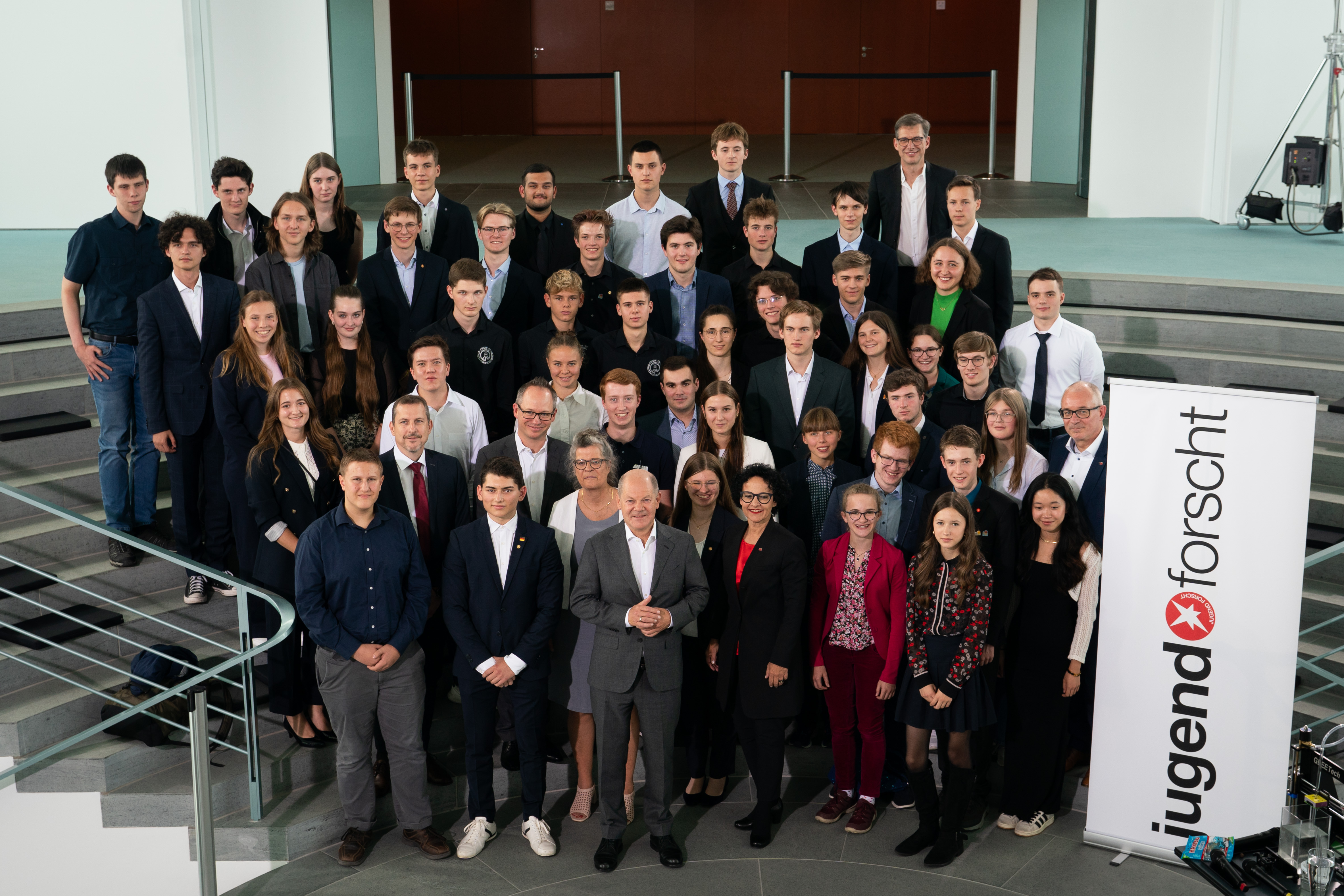 Gruppenfoto mit Olaf Scholz